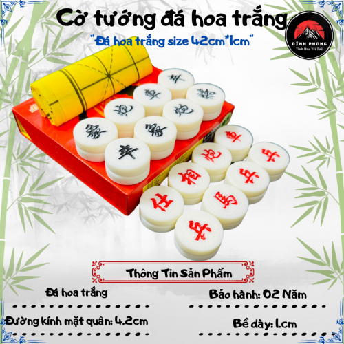 Cờ tướng đá hoa trắng cao cấp 